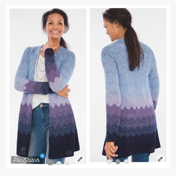 Chicos’s Cool Ombré Cardigan - Picture 1 of 10